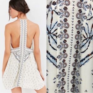 Urban Outfitters "Ecoté" Boho Exposed Back Halter Dress Size X-Small